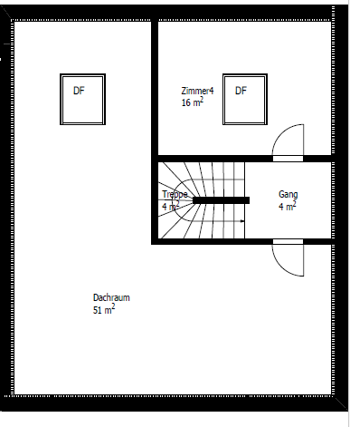 Grundriss Haus 3, 2. Obergeschoss